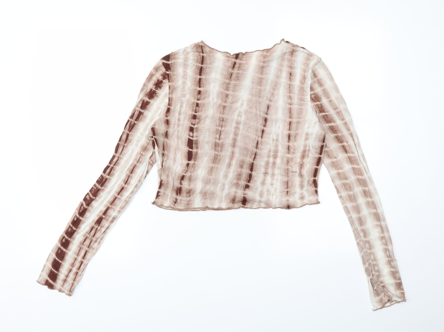 SheIn Womens Multicoloured Geometric  Basic T-Shirt Size L