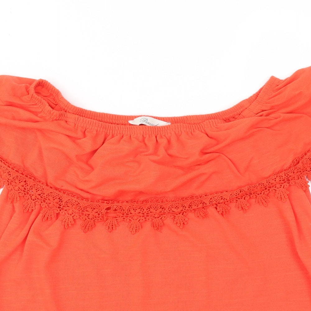 Peacocks Womens Red   Basic T-Shirt Size 12