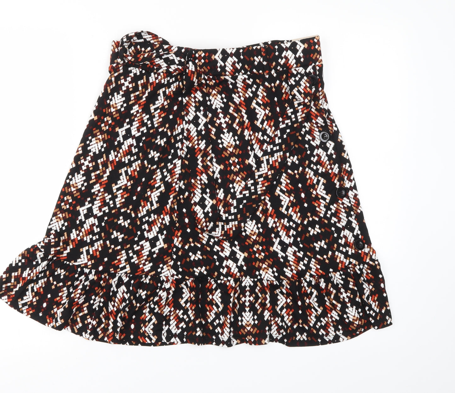 TU Womens Multicoloured Geometric  Flare Skirt Size 14  - stretch waistband