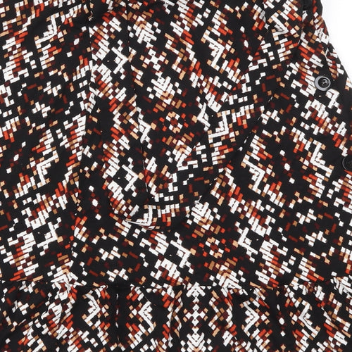 TU Womens Multicoloured Geometric  Flare Skirt Size 14  - stretch waistband
