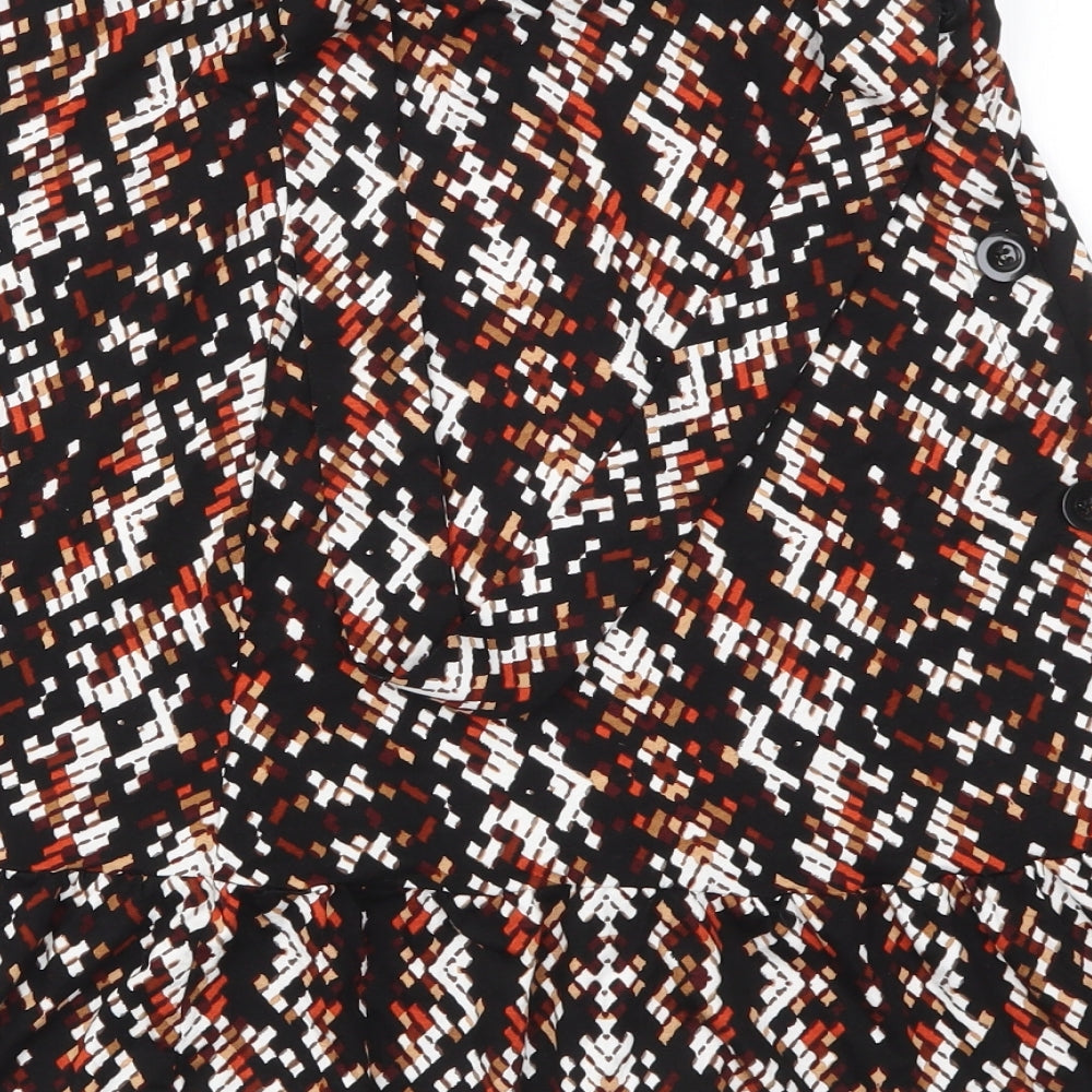 TU Womens Multicoloured Geometric  Flare Skirt Size 14  - stretch waistband