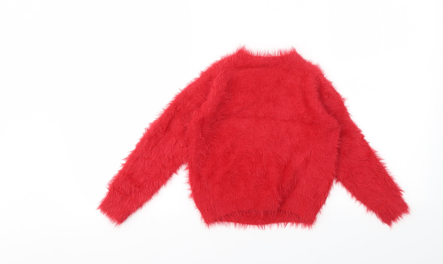 F&F Girls Red Animal Print  Pullover Jumper Size 4-5 Years