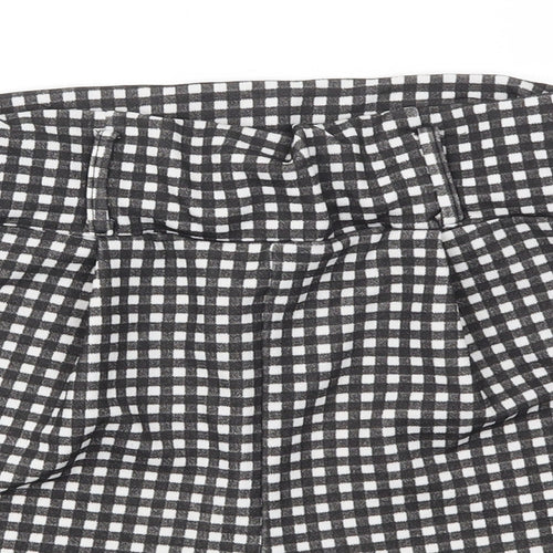 pretty little thing  Womens Multicoloured Check  Cut-Off Shorts Size 10 - stretch waistband