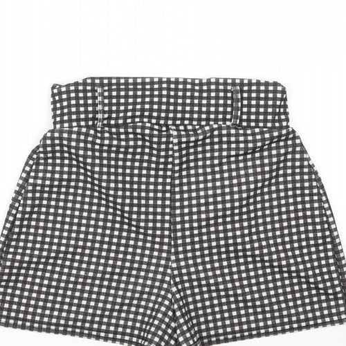 pretty little thing  Womens Multicoloured Check  Cut-Off Shorts Size 10 - stretch waistband