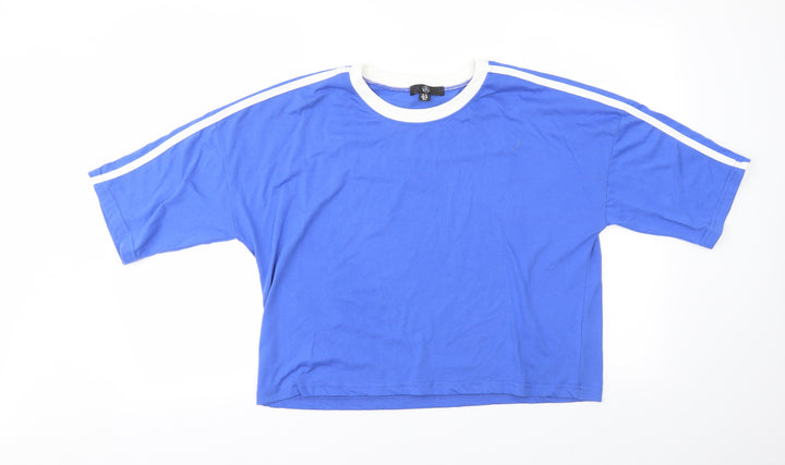 Missguided Womens Blue   Basic T-Shirt Size 10
