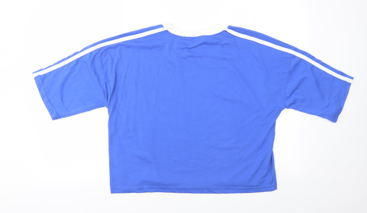 Missguided Womens Blue   Basic T-Shirt Size 10