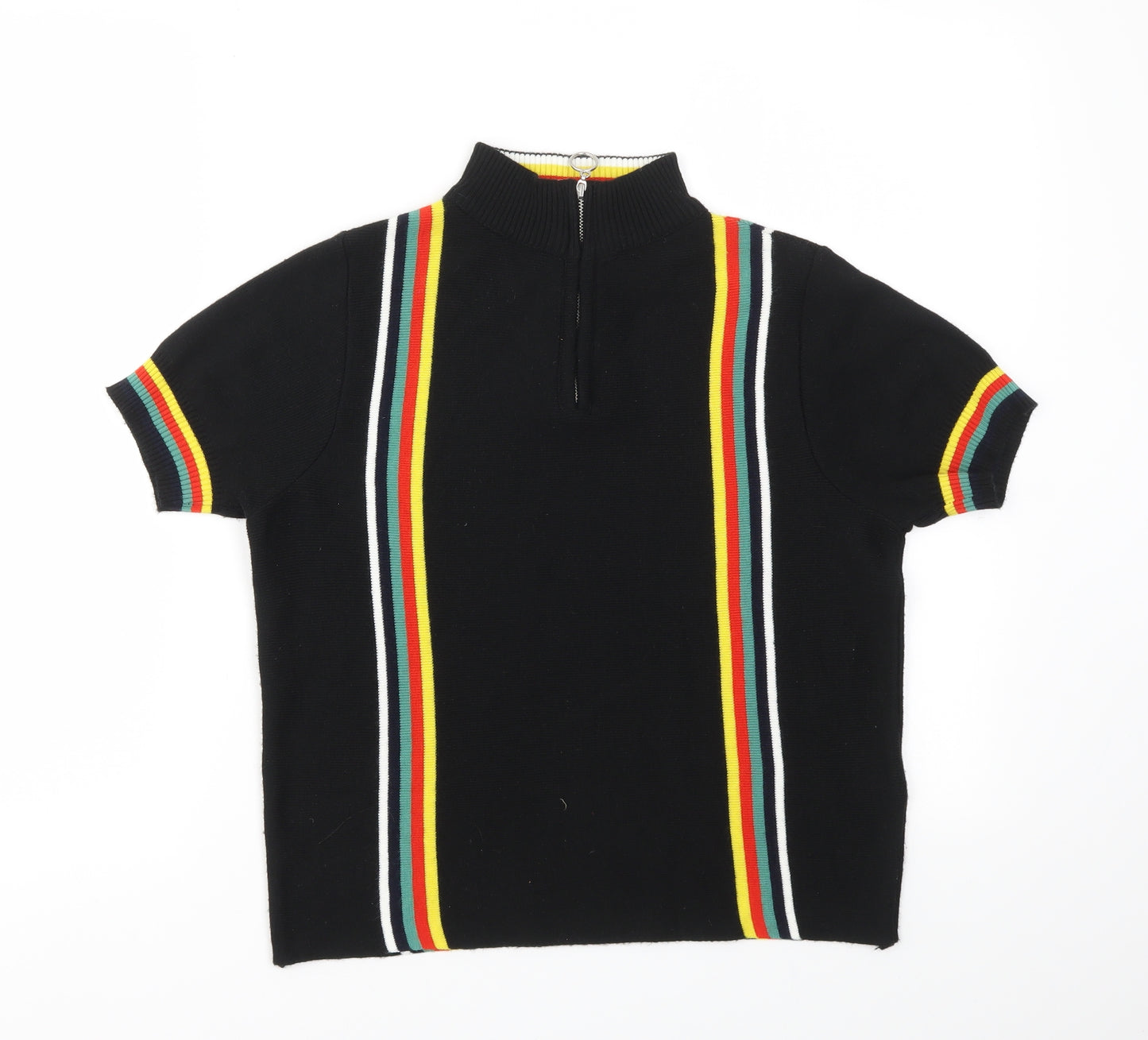 DOOPERATIVE Womens Multicoloured Striped  Full Zip Jumper Size M