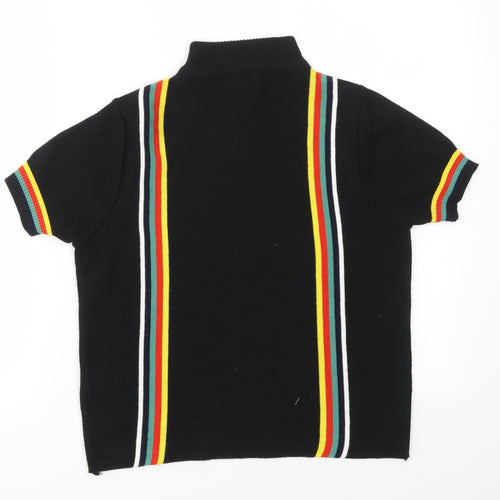 DOOPERATIVE Womens Multicoloured Striped  Full Zip Jumper Size M