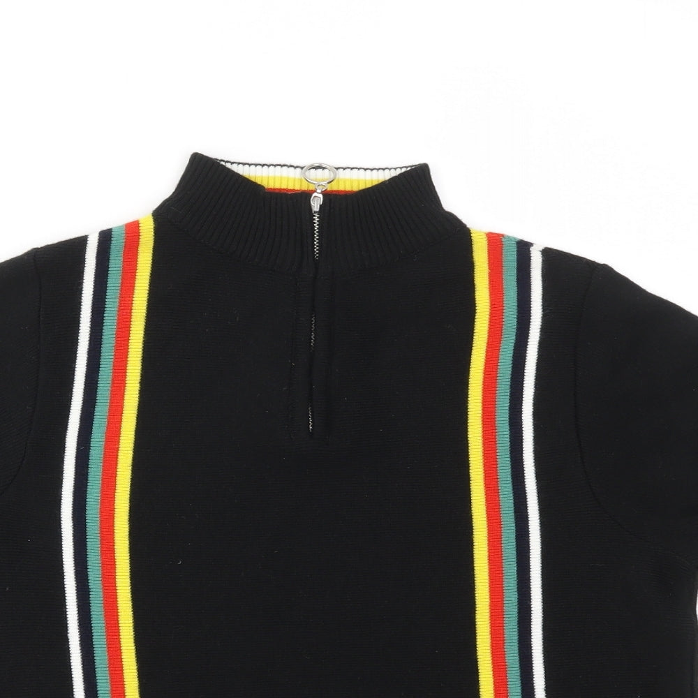 DOOPERATIVE Womens Multicoloured Striped  Full Zip Jumper Size M