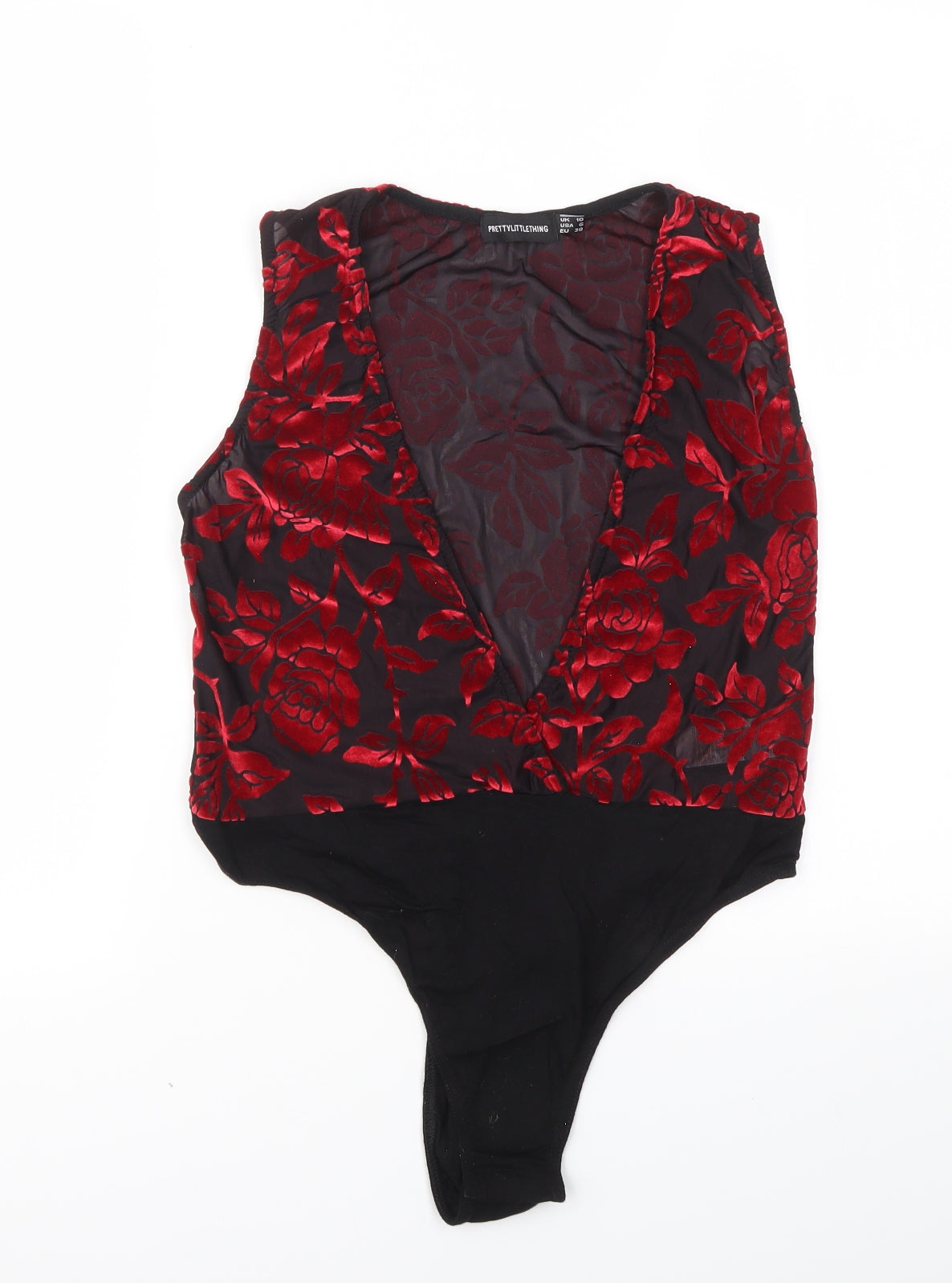 pretty little thing  Womens Multicoloured Floral  Bodysuit One-Piece Size 10