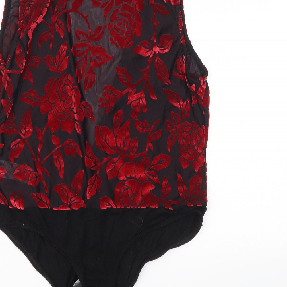 pretty little thing  Womens Multicoloured Floral  Bodysuit One-Piece Size 10