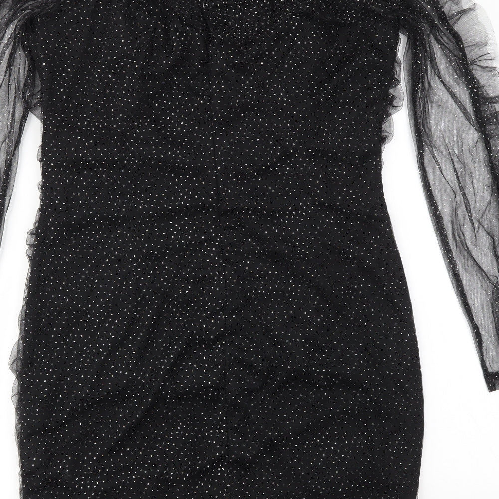 LOVE &OTHER THING Womens Black Houndstooth  Fit & Flare  Size 16