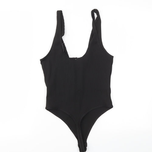 TOPSHOP  Womens Black Ikat  Bodysuit One-Piece Size 10