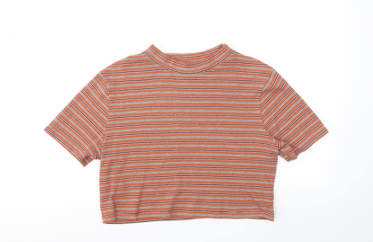 DOOPERATIVE Womens Multicoloured Striped  Basic T-Shirt Size S