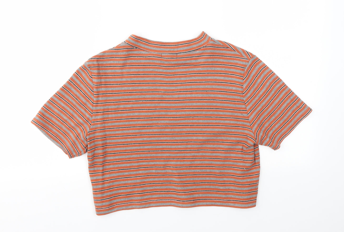 DOOPERATIVE Womens Multicoloured Striped  Basic T-Shirt Size S
