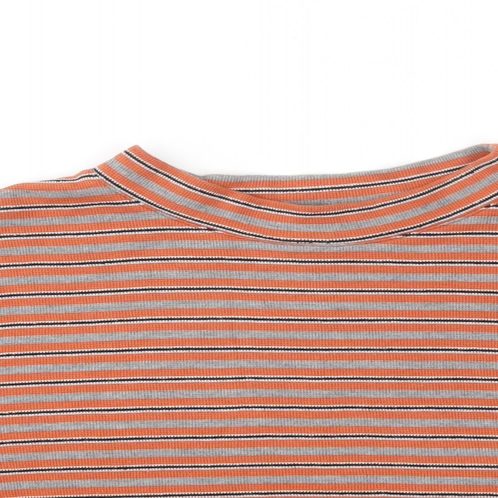 DOOPERATIVE Womens Multicoloured Striped  Basic T-Shirt Size S