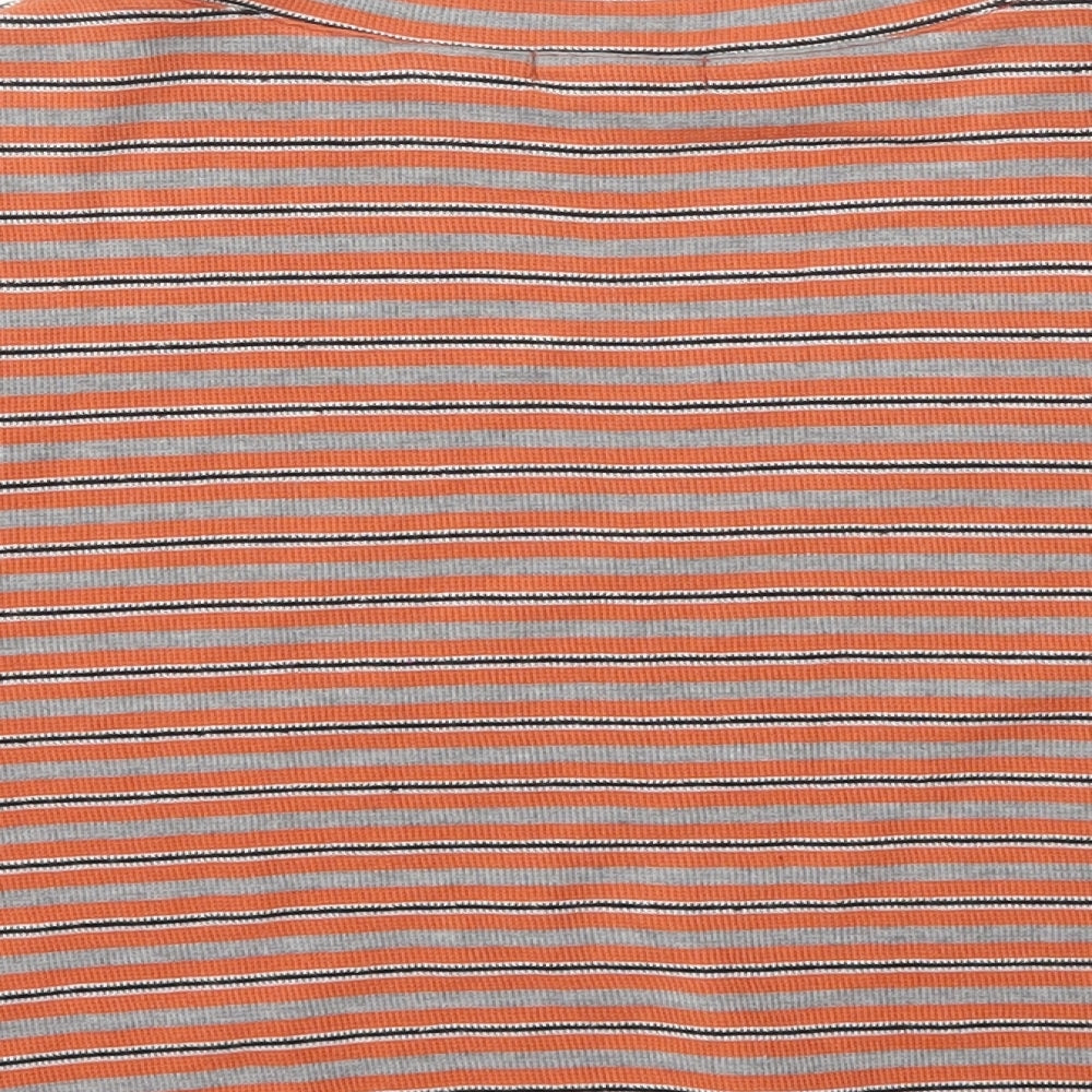 DOOPERATIVE Womens Multicoloured Striped  Basic T-Shirt Size S