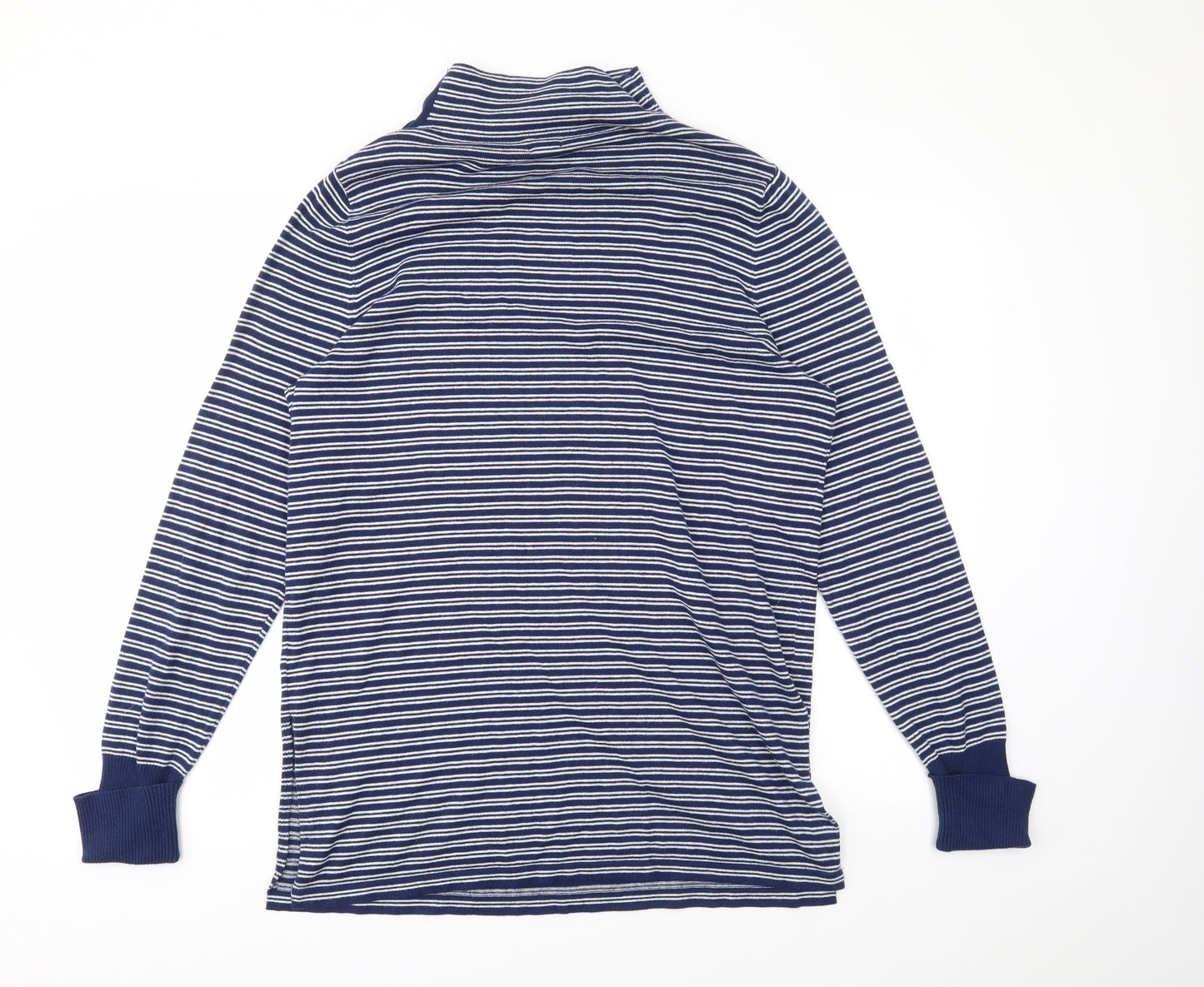 Aspen Womens Blue Striped  Pullover Jumper Size L