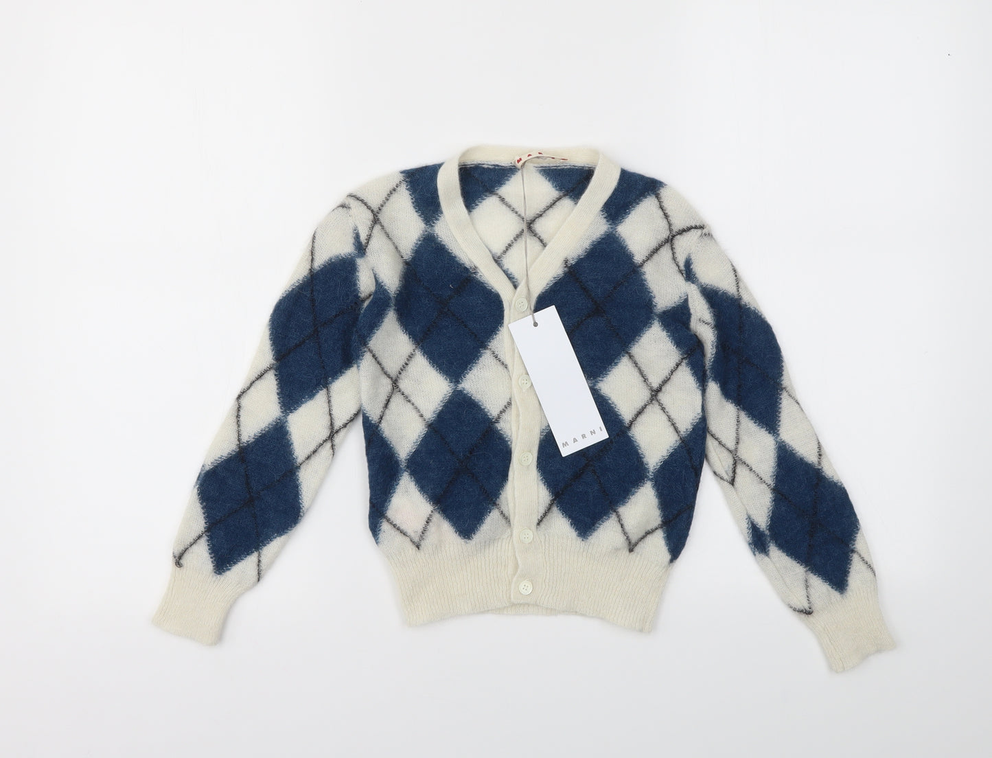 Marni Girls Multicoloured Geometric  Cardigan Jumper Size 6 Years