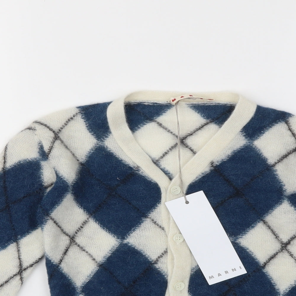 Marni Girls Multicoloured Geometric  Cardigan Jumper Size 6 Years