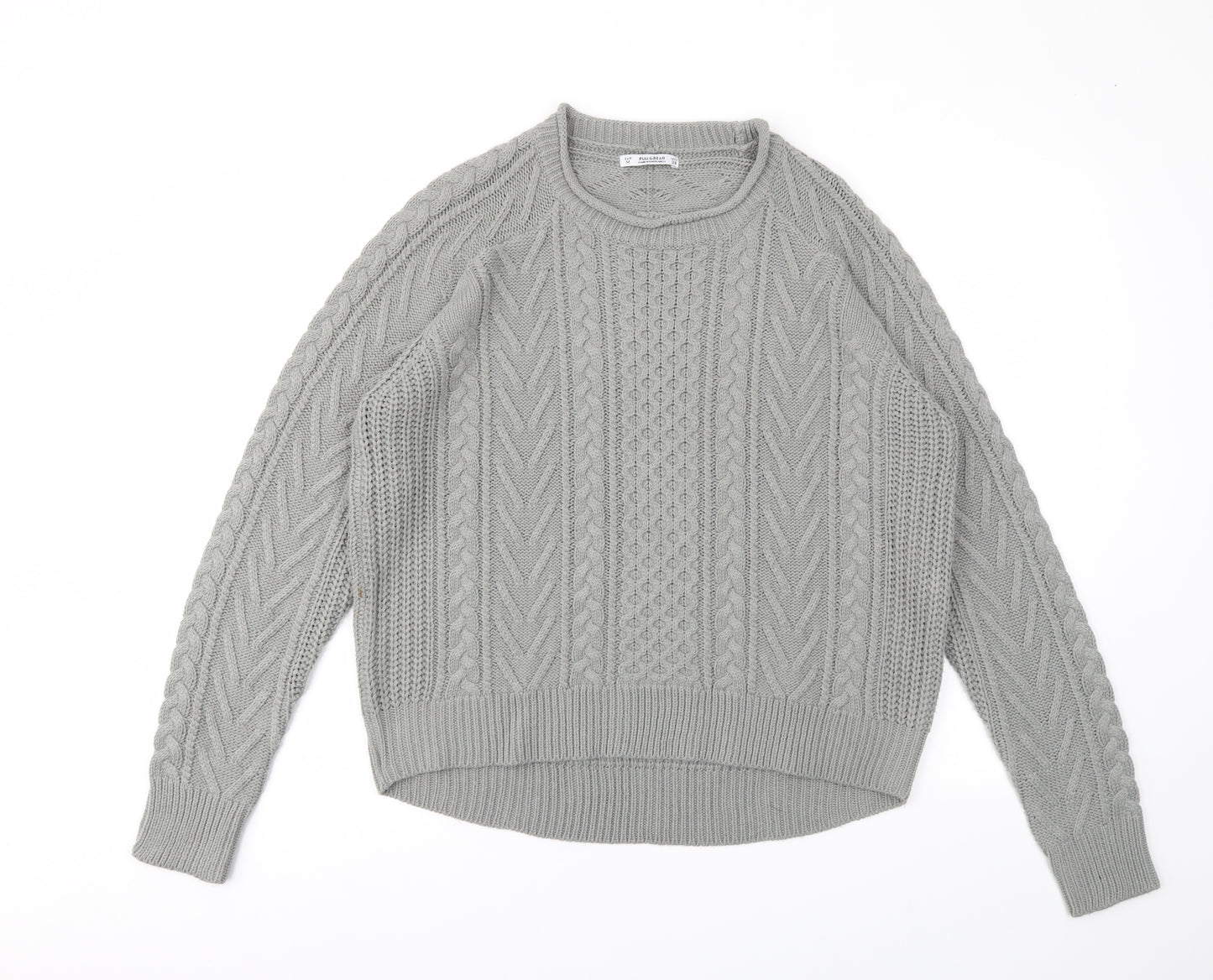Pull&Bear Womens Grey   Pullover Jumper Size M