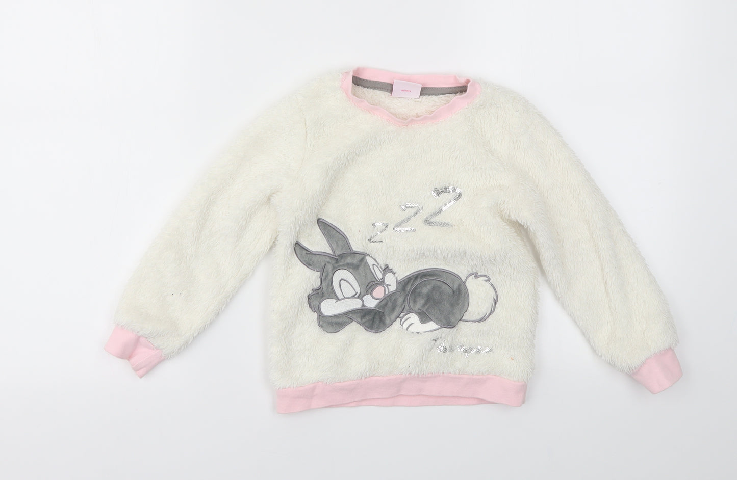 TU Boys Ivory Animal Print  Pullover Jumper Size 3-4 Years
