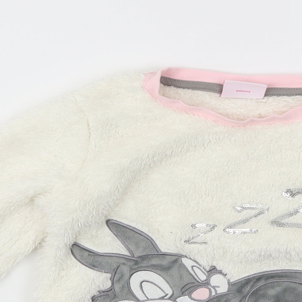 TU Boys Ivory Animal Print  Pullover Jumper Size 3-4 Years