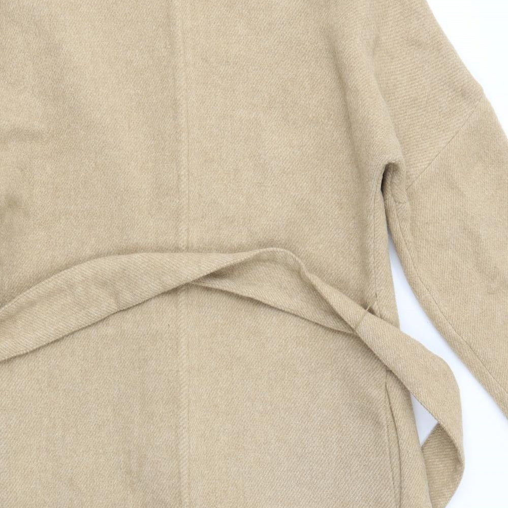 Stile Benetton Womens Beige Houndstooth  Jacket Coat Size XS