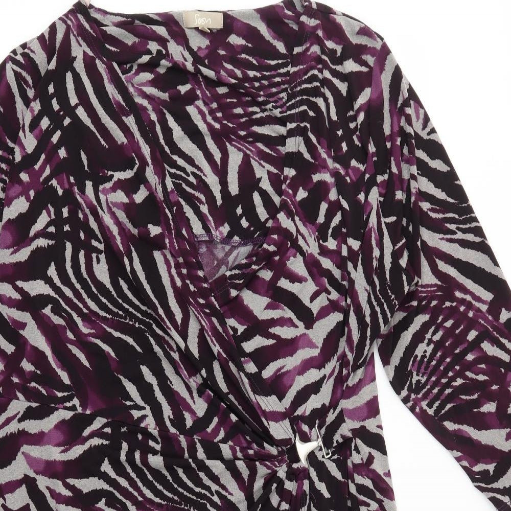 Soon Womens Ivory Animal Print  Fit & Flare  Size 22