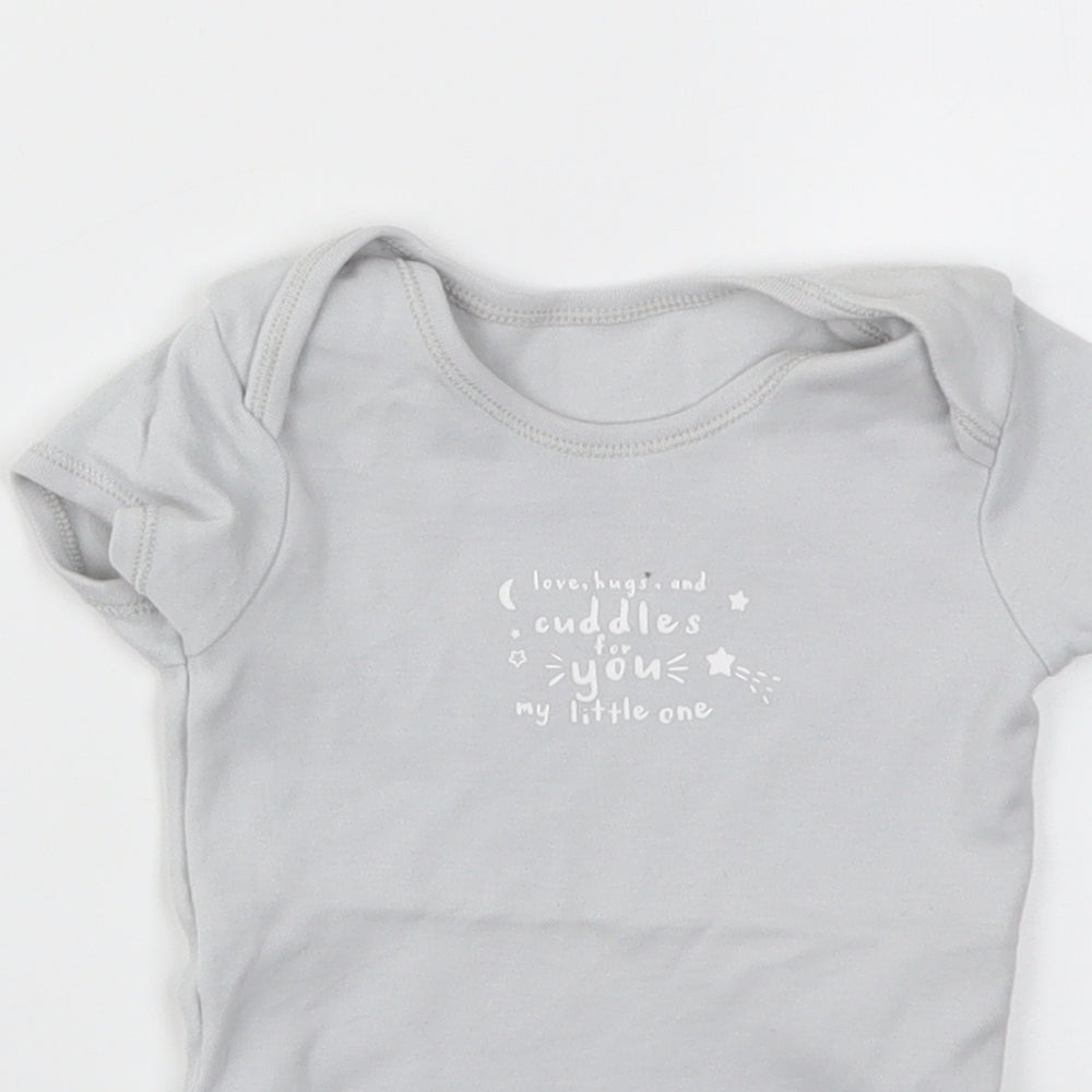Primark Boys Grey   Babygrow One-Piece Size 6-9 Months
