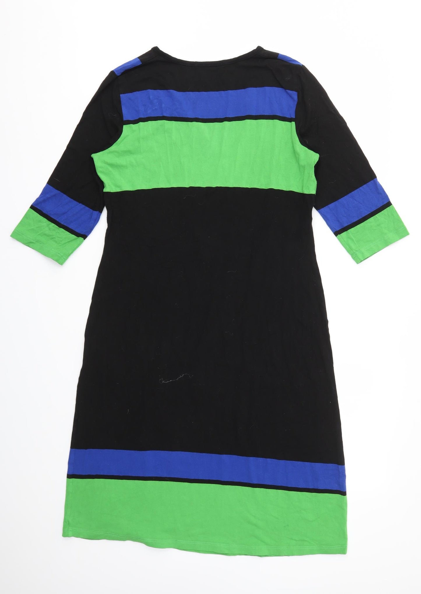 ALEKS Womens Multicoloured Striped  Fit & Flare  Size L