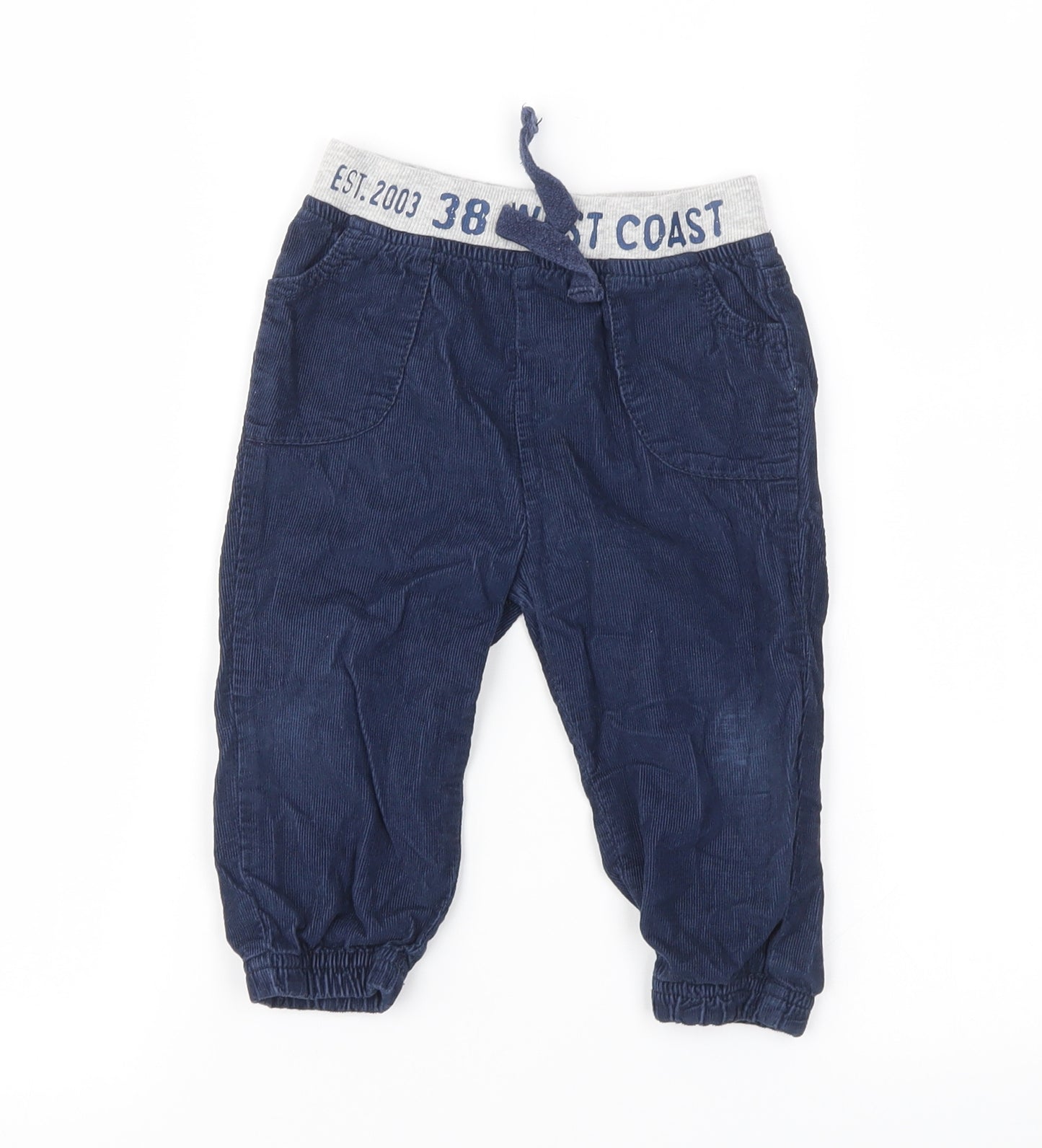 F&F Boys Blue   Capri Trousers Size 9-12 Months