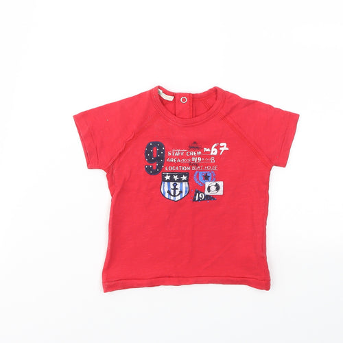 BENETTON  Baby Red   Basic T-Shirt Size 9-12 Months