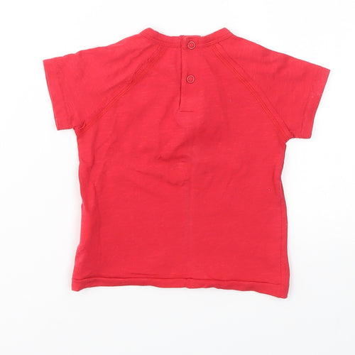 BENETTON  Baby Red   Basic T-Shirt Size 9-12 Months