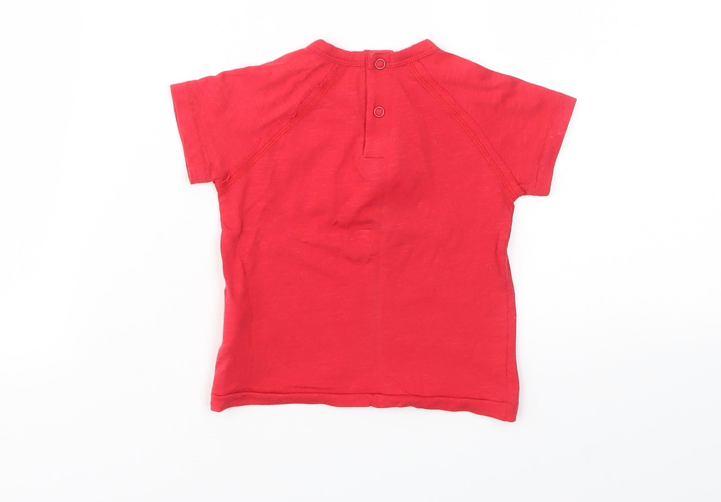 BENETTON  Baby Red   Basic T-Shirt Size 9-12 Months