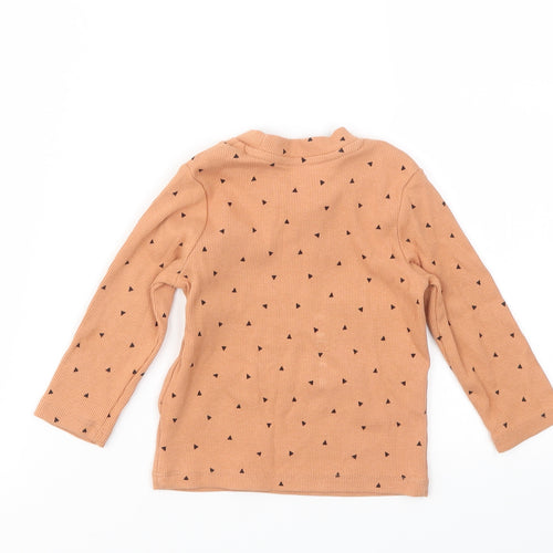 Primark Girls Orange Geometric  Basic T-Shirt Size 9-12 Months