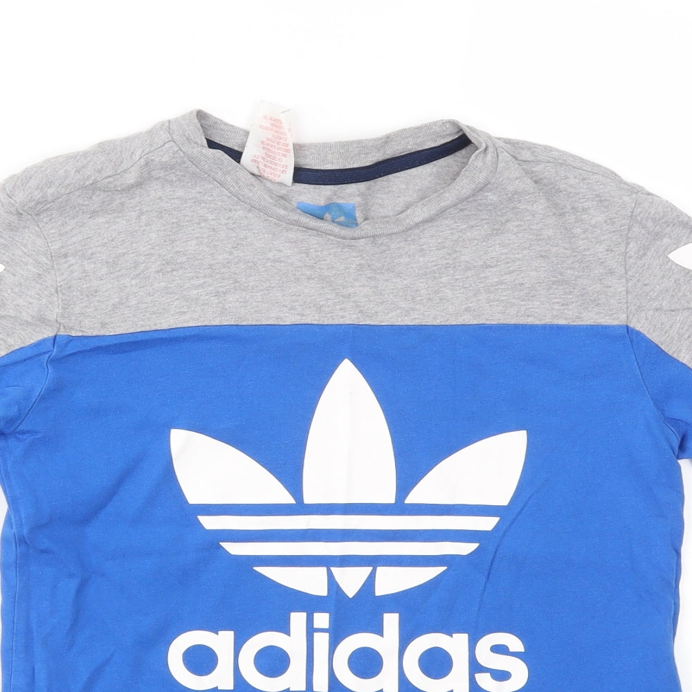 adidas Boys Blue   Basic T-Shirt Size 11-12 Years