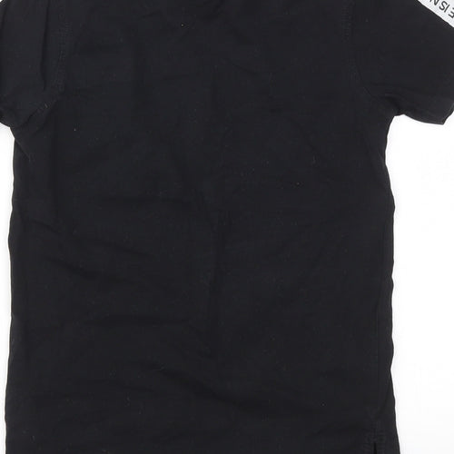 George Boys Black Houndstooth  Basic T-Shirt Size 8-9 Years