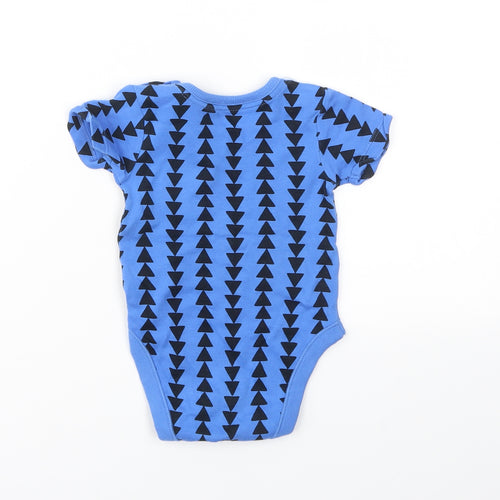 George Boys Blue Geometric  Babygrow One-Piece Size 6-9 Months