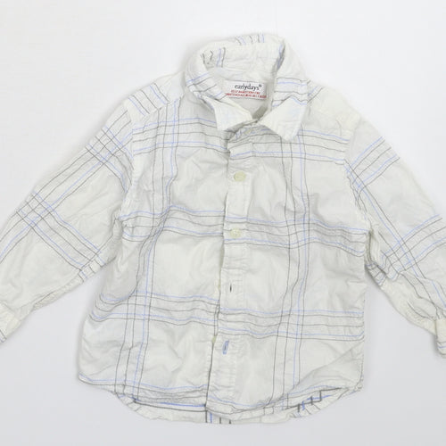 Earlydays Baby White Check  Basic Button-Up Size 9-12 Months