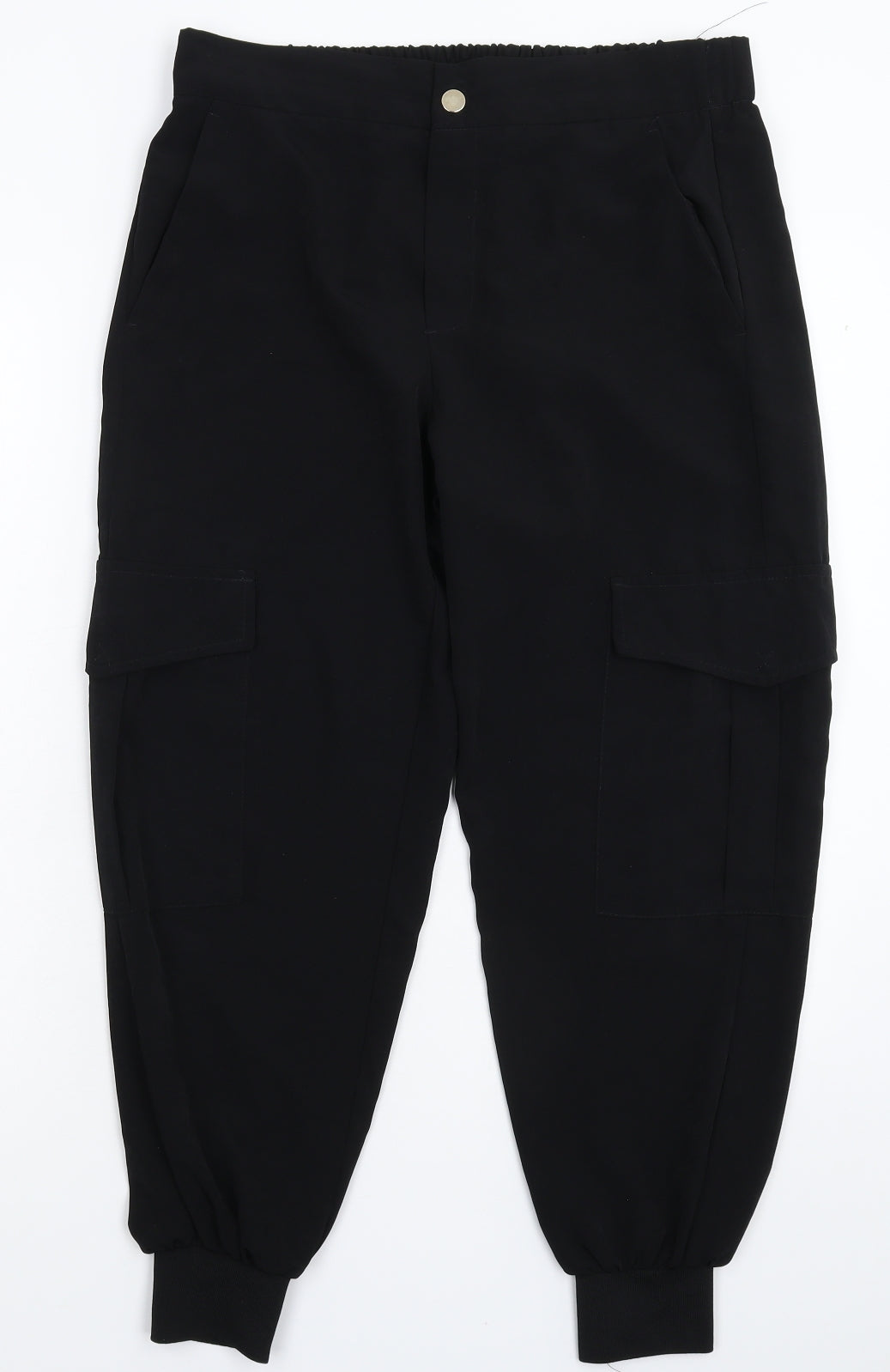 Zara Womens Black   Cargo Trousers Size M L26 in