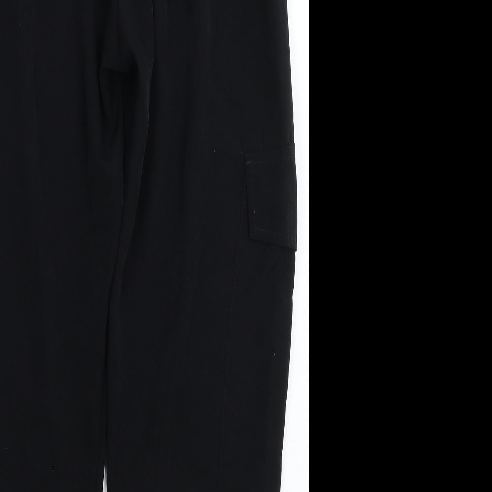 Zara Womens Black   Cargo Trousers Size M L26 in