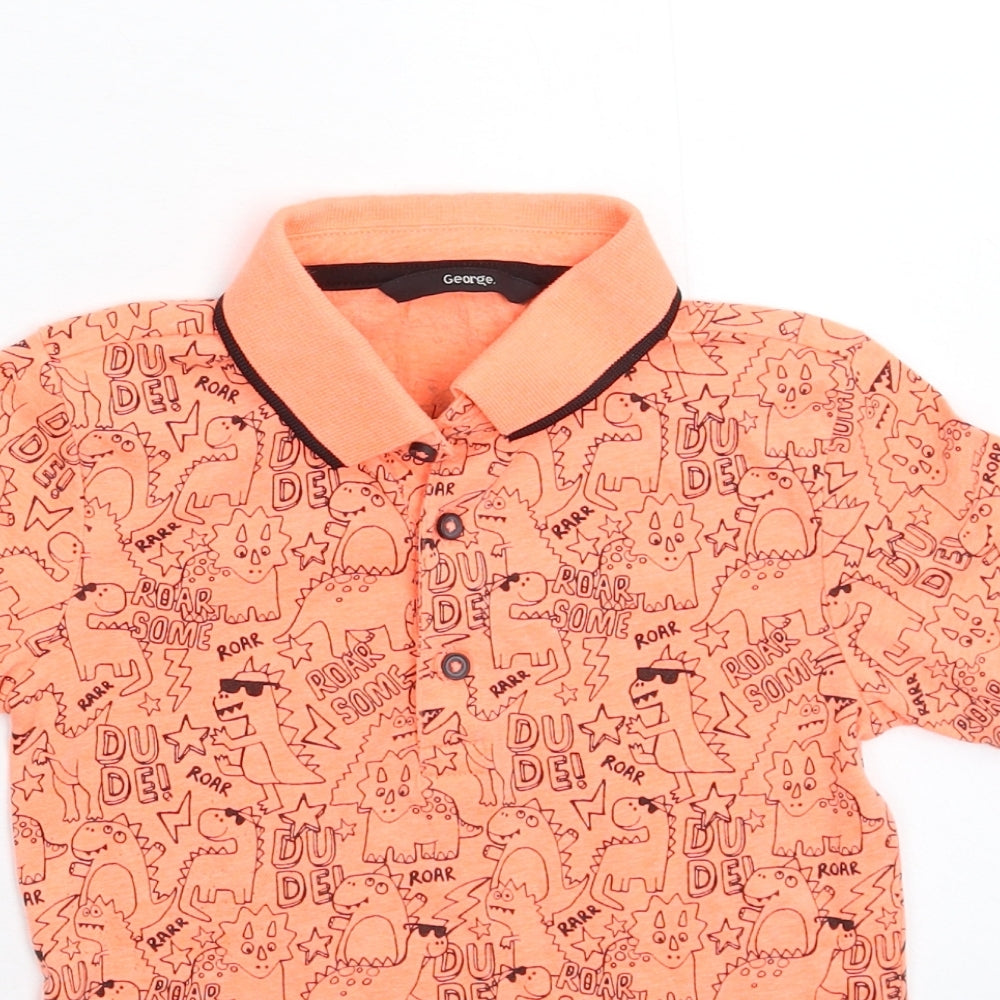 George Boys Pink   Basic Polo Size 5-6 Years