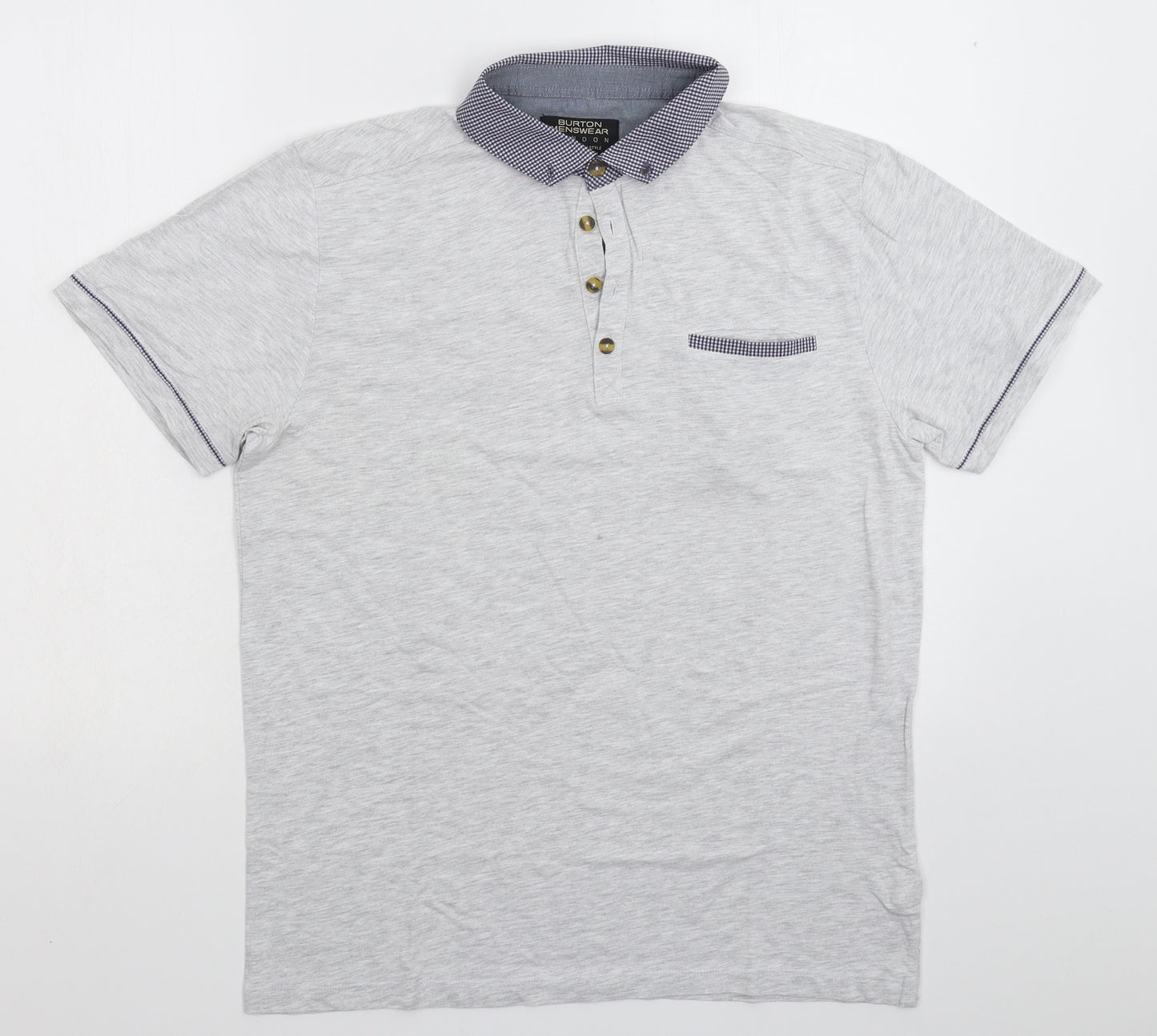 Burton Mens Grey    Polo Size M