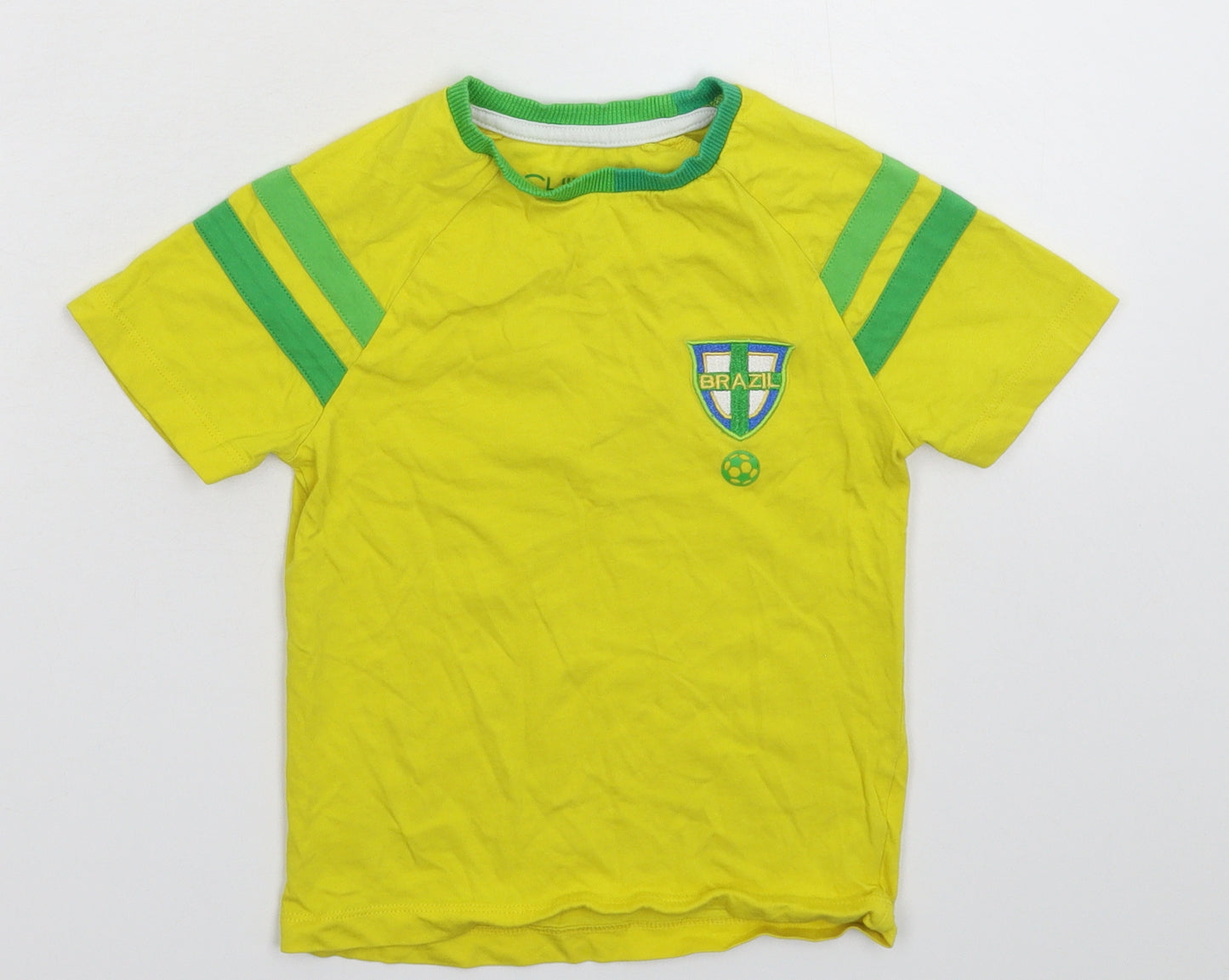 NEXT Boys Yellow   Basic T-Shirt Size S  - Brazil