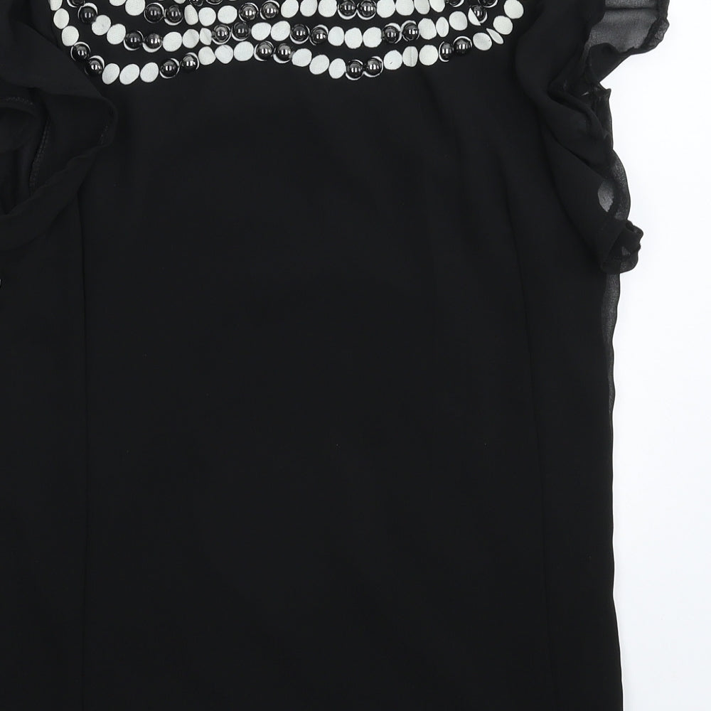 Club L Womens Black   Basic Blouse Size M