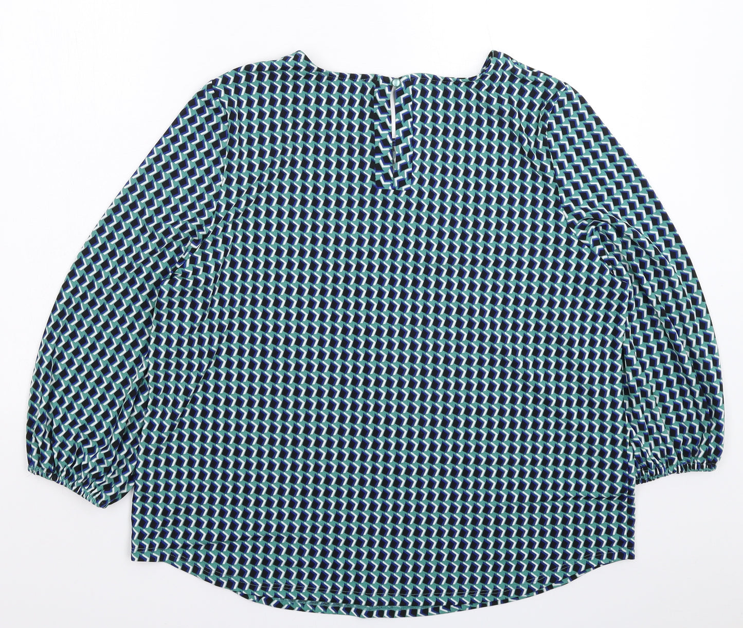 Adrianna Papell Womens Multicoloured Geometric  Pullover Jumper Size XL