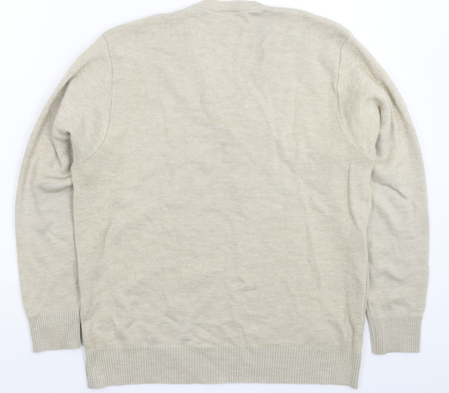 Balmoral Mens Beige  Knit Pullover Jumper Size L