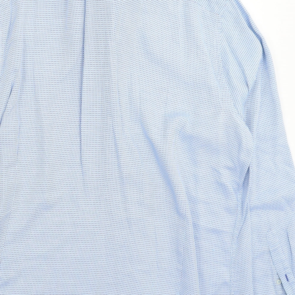Hawes & Curtis Mens Blue    Dress Shirt Size 2XL