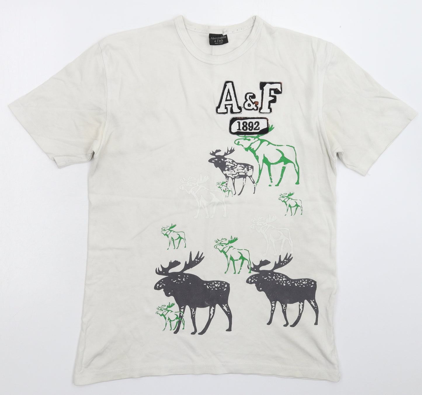 Abercrombie & Fitch Mens White    T-Shirt Size XL